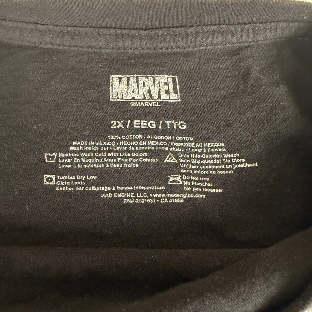 Amazing Spider-Man Mens 2XL Black Graphic T-Shirt Marvel Mad Engine Movie Comic - Picture 2 of 7